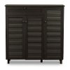 FP-05LV-Espresso Contemporary Espresso Shoe Cabinet - Pocillo-3