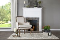 PLN22Mi-ASH2 Traditional Beige Accent Chair - Napoleon