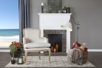 PLN22MI-CG4 Traditional Beige and Oak Accent Chair - Napoleon