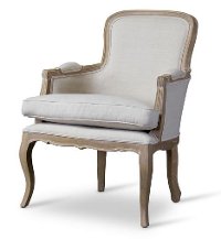 PLN22MI-CG4 Traditional Beige and Oak Accent Chair - Napoleon-3