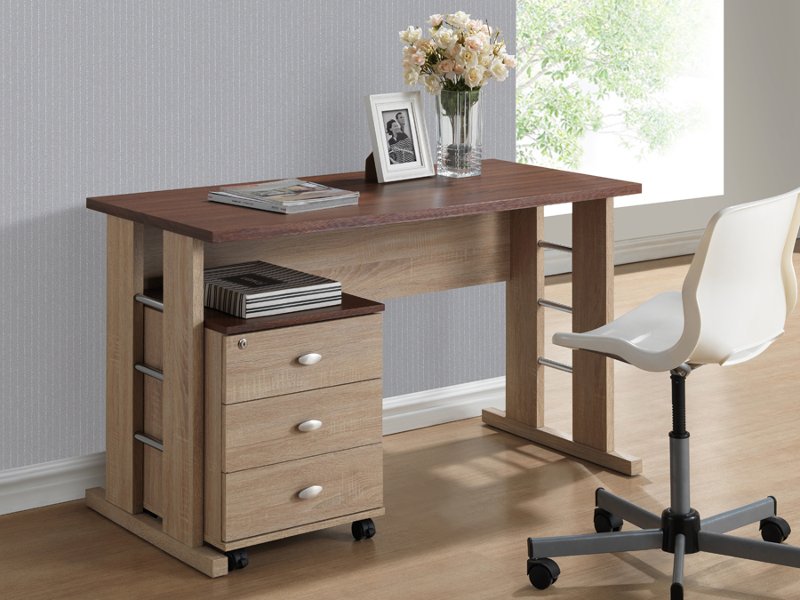 Natural Writing Desk And File Cabinet Woodrow Rc Willey