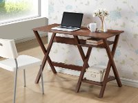SD-09-OAK Modern Dark Brown Writing Desk - Crossroads-3