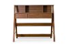 SD-10-Oak Modern Dark Brown Writing Desk - Crossroads II-2