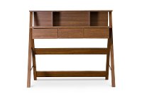 SD-10-OAK Modern Dark Brown Writing Desk - Crossroads II-2