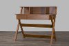 SD-10-Oak Modern Dark Brown Writing Desk - Crossroads II-4
