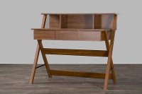 SD-10-OAK Modern Dark Brown Writing Desk - Crossroads II-4