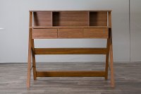 SD-10-OAK Modern Dark Brown Writing Desk - Crossroads II-5