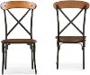CDC222-DS2 Antique Black/Brown Dining Chair Pair - Broxburn-2