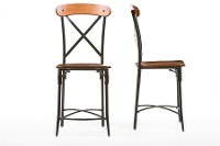 CDC222-PP2 Antique Black/Brown Counter Height Stools (Set of 2) - Broxburn-2