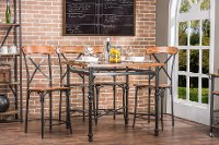CDC222-PP2 Antique Black/Brown Counter Height Stools (Set of 2) - Broxburn-3