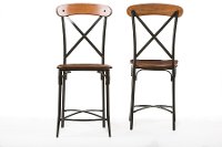 CDC222-PP2 Antique Black/Brown Counter Height Stools (Set of 2) - Broxburn-4