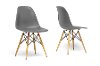 DC-231A-GREY Retro Gray Plastic Shell Chair (Set of 2) - Azzo
