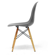 DC-231A-GREY Retro Gray Plastic Shell Chair (Set of 2) - Azzo-3
