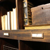 Vintage Black Storage Cabinet with Trundle Bench-3