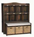 Vintage Walnut Cabinet With Bench