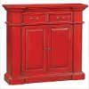 Deep Red Distressed Side Board