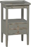 Slate Gray Distressed Accent Table - Aries