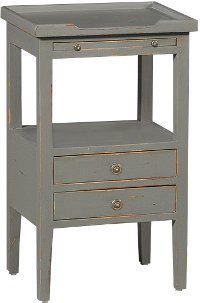 Slate Gray Distressed Accent Table - Aries