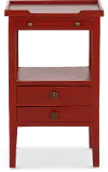 Eton Deep Red Accent Table with Pull Out Shelf