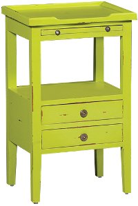 Groovy Green Distressed Accent Table - Aries