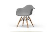 DC-866-GREY Modern Gray Shell Chair Pair - Pascal -1