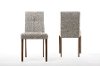ELSA-109690 Linen Contemporary Dining Chair Pair - Elsa-3
