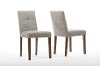 ELSA-109690 Linen Contemporary Dining Chair Pair - Elsa-4