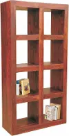Open Sheesham 8-Shelf Bookcase