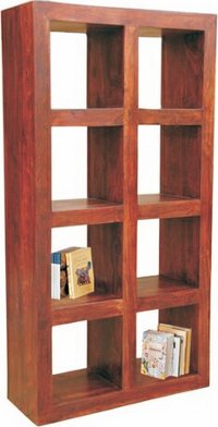 Open Sheesham 8-Shelf Bookcase