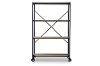 YLX-0009-BC Black 4-Shelf Bookcase - Caribou -2