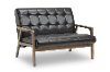 TOGO-LS-109-541 Mid-Century Modern Dark Brown Loveseat - Masterpieces