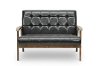 TOGO-LS-109-541 Mid-Century Modern Dark Brown Loveseat - Masterpieces-2