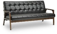 TOGO-SF-109-541 Mid Century Modern Dark Brown Sofa - Masterpieces-2
