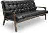 TOGO-SF-109-541 Mid-Century Modern Dark Brown Sofa - Masterpieces-3