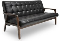 TOGO-SF-109-541 Mid Century Modern Dark Brown Sofa - Masterpieces-3