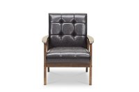 TOGO-CC-109-541 Mid Century Modern Dark Brown Club Chair - Masterpieces-4