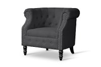 TSF-8306-CC-Grey Neo Classic Gray Chair - Chesterfield
