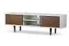 WI5483-Walnut-TV Contemporary Walnut/White TV Stand - Gemini-2