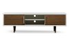 WI5483-Walnut-TV Contemporary Walnut/White TV Stand - Gemini-3