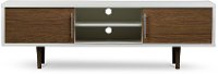 WI5483-WALNUT-TV Contemporary Walnut/White TV Stand - Gemini-3