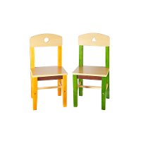 Earth-Toned 2 Chair Set - See and Store