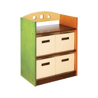 Earth-toned Bookshelf - See and Store