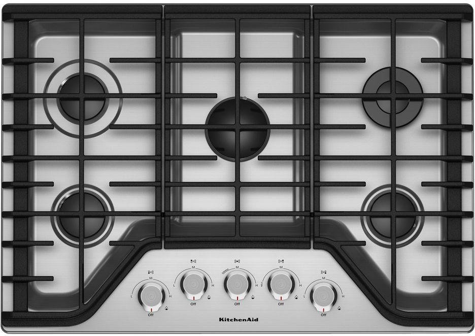 KCGS356ESS KitchenAid 36 Inch Gas Cooktop - Stainless Steel-1