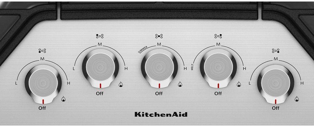 KCGS356ESS KitchenAid 36 Inch Gas Cooktop - Stainless Steel-2