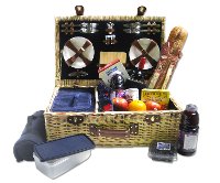 26114 Picnic Basket for 4 person with Corduroy Blue - Willow