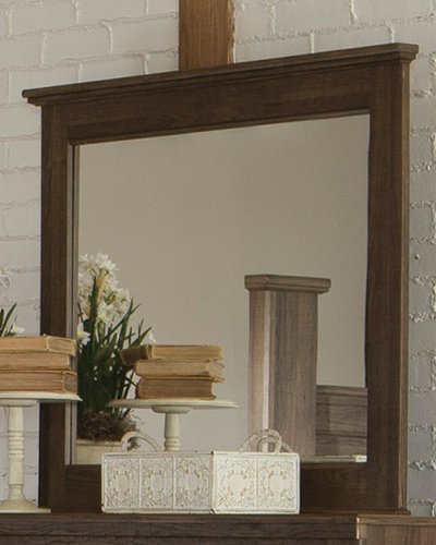 Rustic Modern Driftwood Brown Mirror - Fairfax