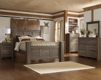 Rustic Modern Driftwood 4 Piece King Bedroom Set - Fairfax