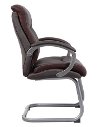 Plush Brown Leather Guest Chair-2