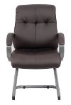 Plush Brown Leather Guest Chair-3