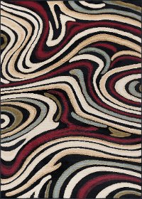 LGN4608 5x7 5 x 7 Medium Red & Beige Area Rug - Laguna